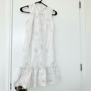 Calvin klein embroiled lace women dress with frill size 0